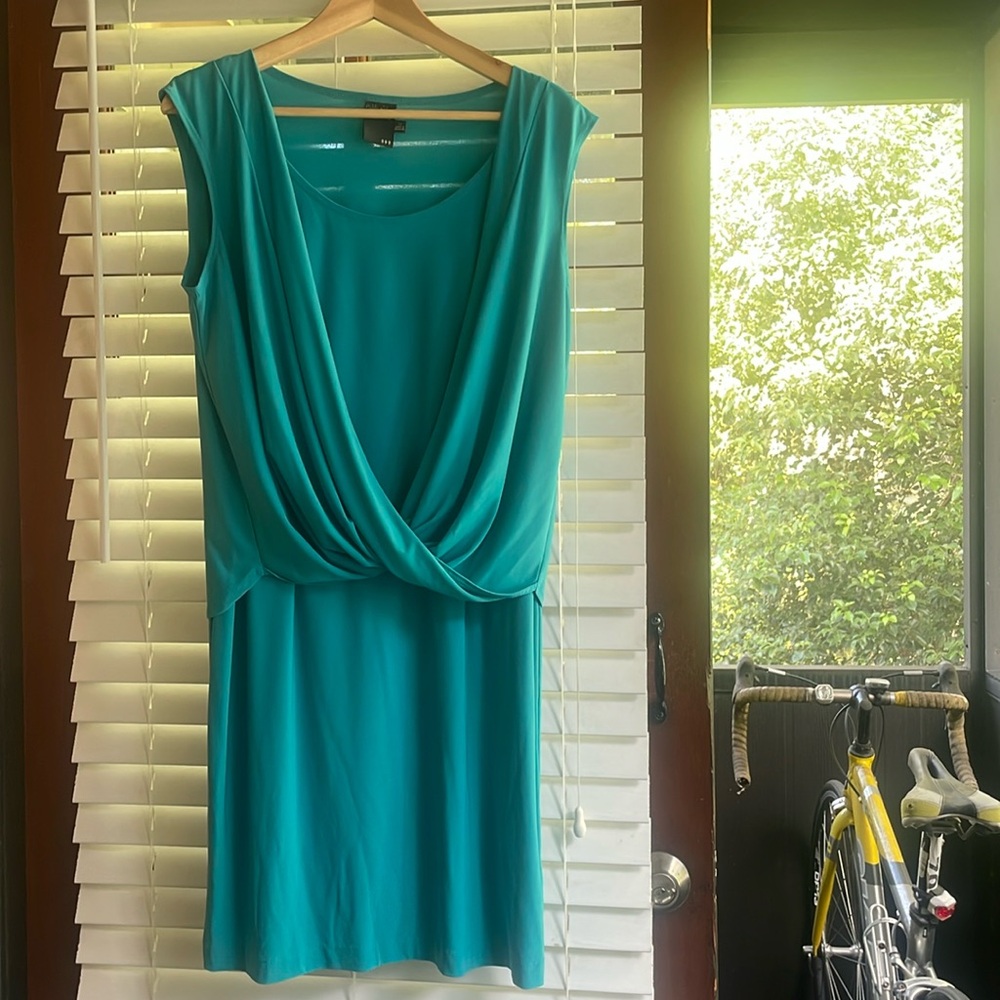 Turquoise summer shift dress